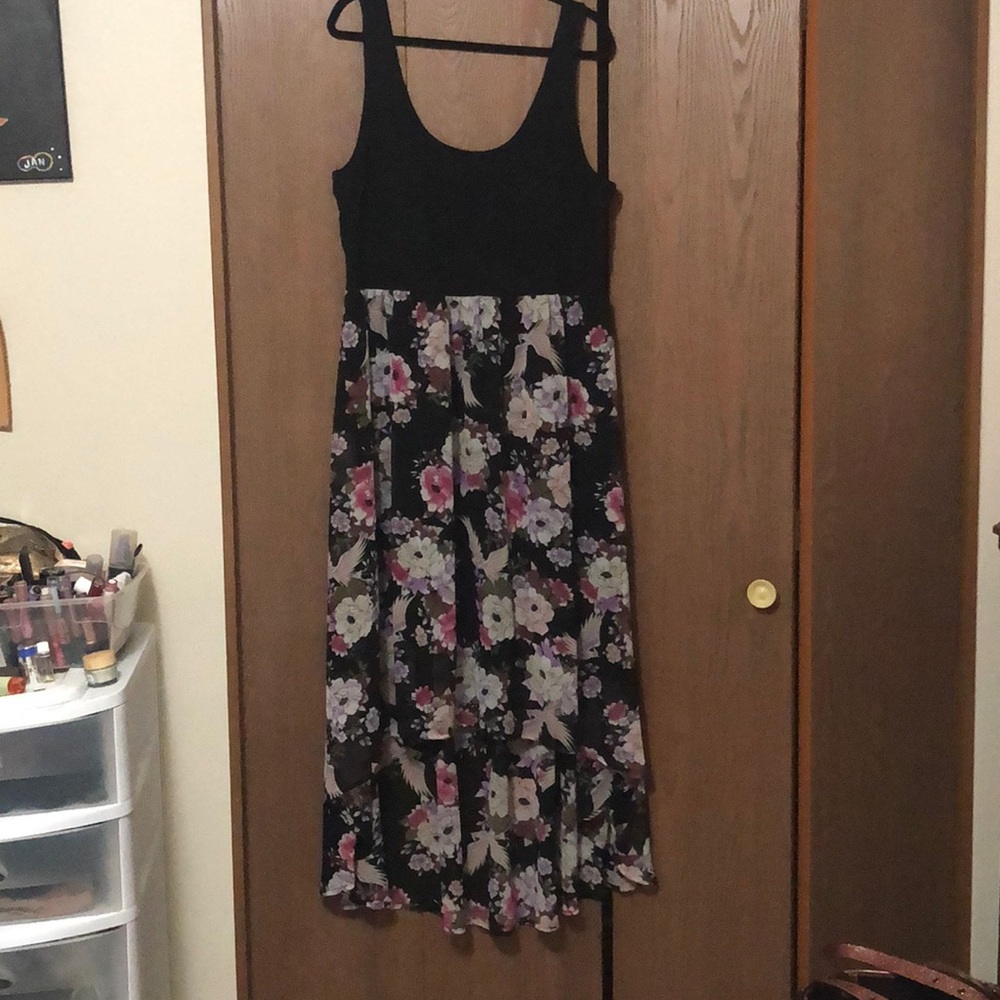 High low sheer bottom tank dress.
